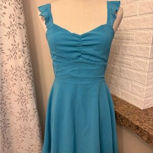 Elegant Blue Sleeveless Dress women’s small